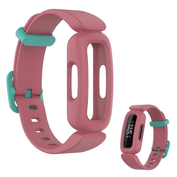 Fitbit Ace 3 / Inspire 2 integrert klokkerem - Vannmelonsrødt / Cyan Red