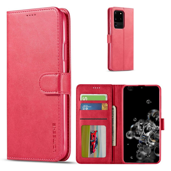 LC.Imeeke läder Samsung Galaxy S20 Ultra fodral - Rosa Rosa