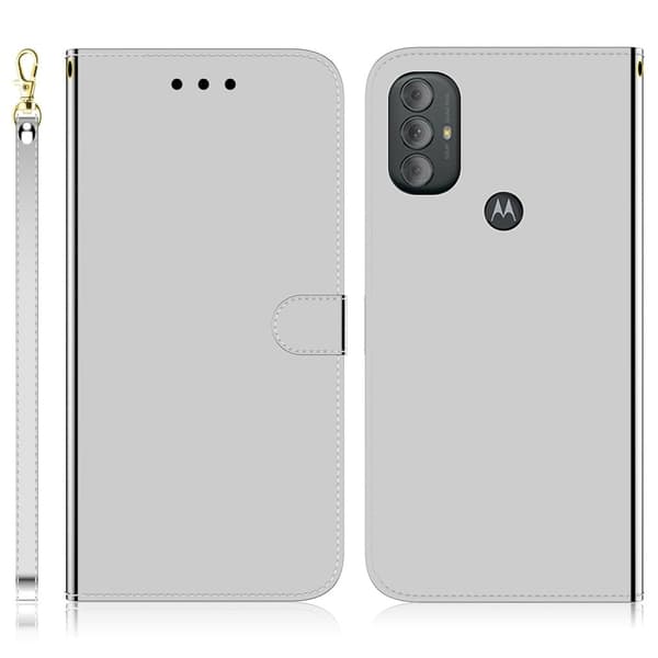 Mirror Motorola Moto G Power (2022) Flip Etui - Sølv Silver grey