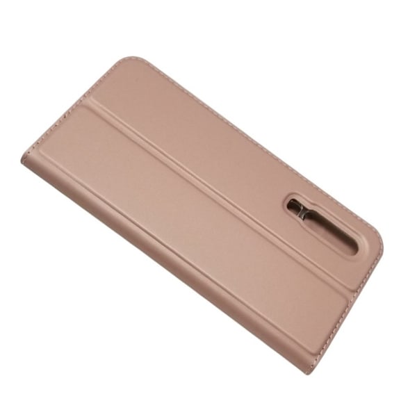 Huawei P30 auto-absorberet læder flip etui - Rosa Guld Pink