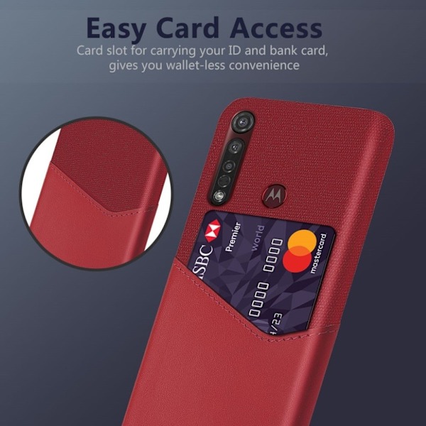 Bofink Motorola Moto G8 Plus Card kuoret - Punainen Red