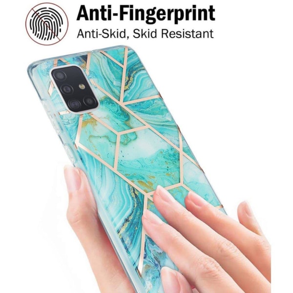 Marble design Samsung Galaxy A71 kotelot - Vihreä Green