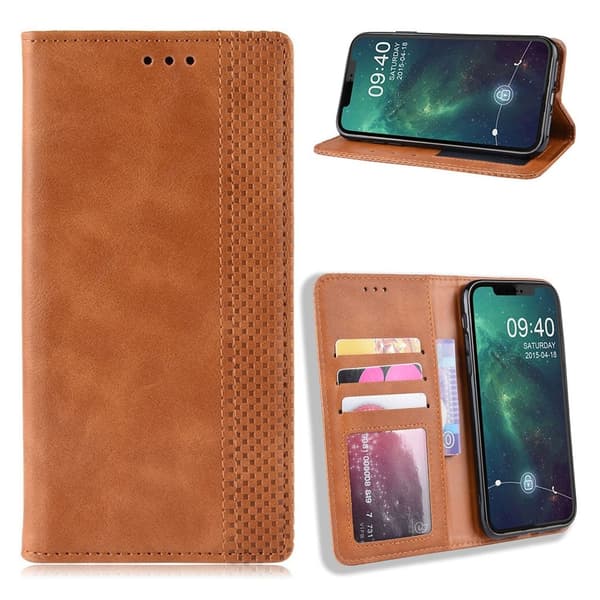 Bofink Vintage iPhone 12 Pro Max lærveske - Brun Brown