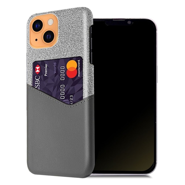 Bofink iPhone 13 skal med korthållare - Silver/Grå Silvergrå