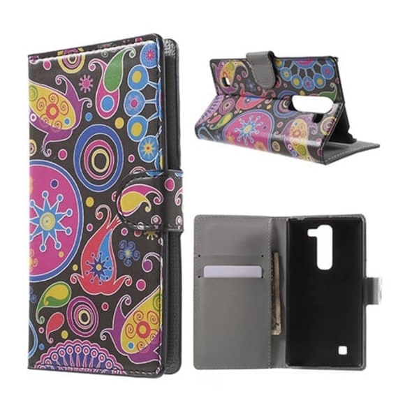Moberg LG G4c Læder Etui Med Kortholder - Paisley Blomster Multicolor