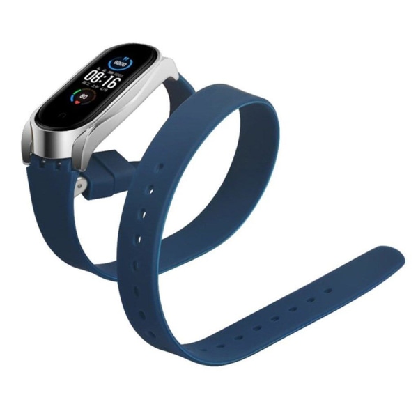 Xiaomi Mi Band 5 long loop watch band - Navy Blue Blå