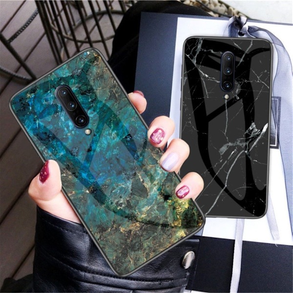 Fantasy Marmor OnePlus 7 Pro skal - Smaragd Grön