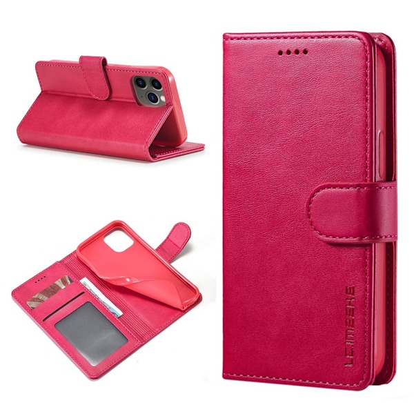 LC.IMEEKE iPhone 12 Pro / iPhone 12 flip case - Punainen Purple