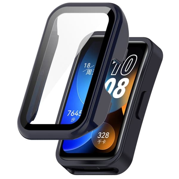 Huawei Band 8 suojus karkaistulla lasikalvolla - Muste Sininen Blue