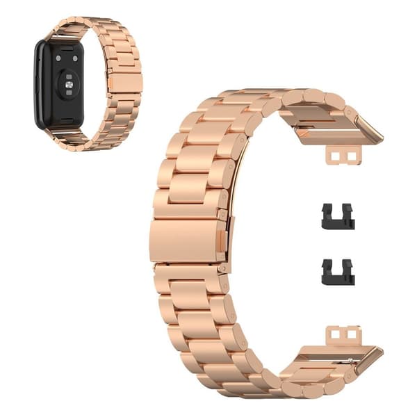 Huawei Watch Fit unique rustfrit stål rem - rødguld Pink