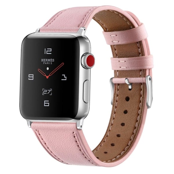 Apple Watch (41mm) Top Layer Koläder äkta Läder Klockarmband - R Rosa