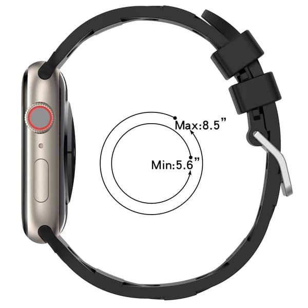 Apple Watch Series 49mm - 45mm - 44mm - 42mm Universal flexibelt klockarmband - Grå Silvergrå