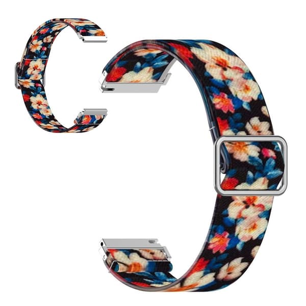 20mm Universal pattern printing nylon watch band - Rhododendron multifärg