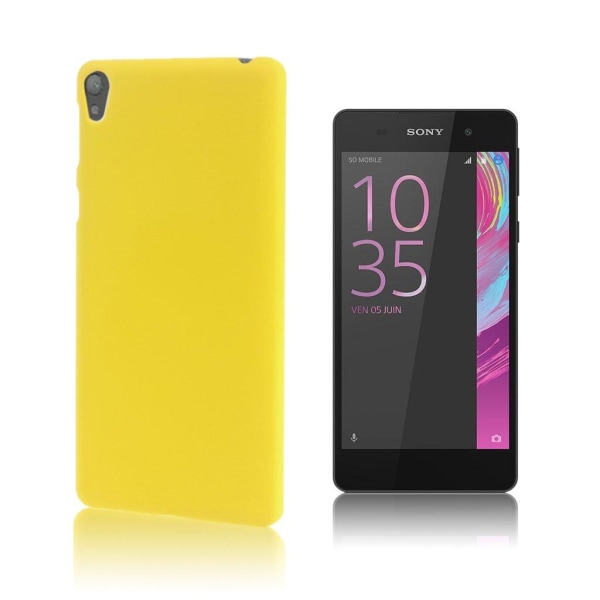 Christensen gummibelagt fleksibelt cover til Sony Xperia E5 - Gul Yellow