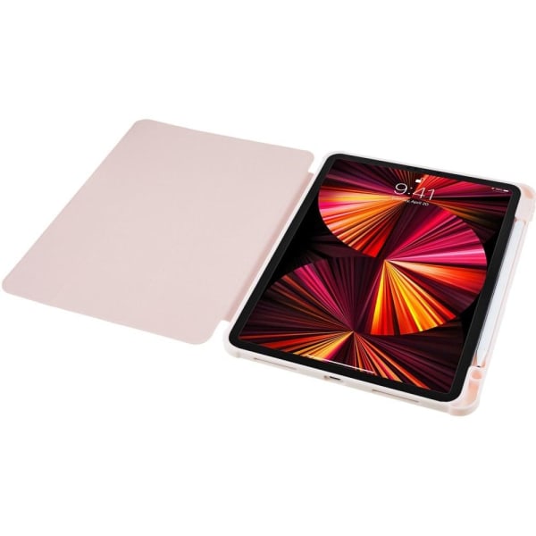 iPad Pro 12.9 (2022) / (2021) / (2020) tri-fold leather and acry Pink