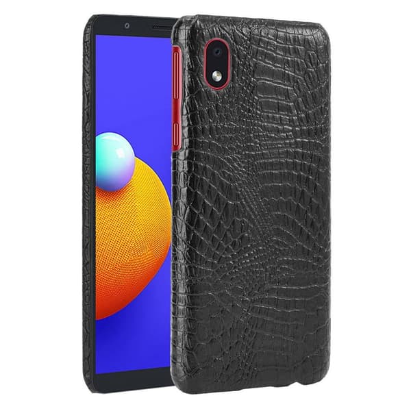 Croco Etui Samsung Galaxy M01 / A01 Core - Svart Black