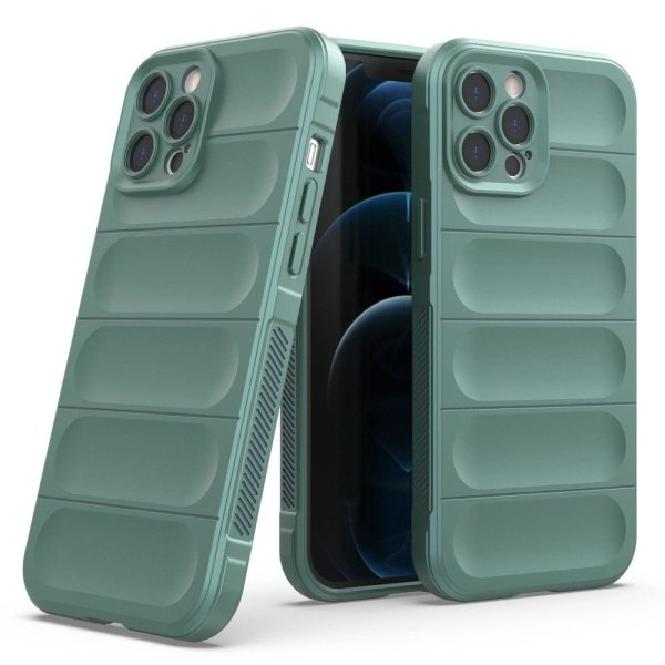 Pehmeä kahva muotoiltu kuori iPhone 12 Pro Max - Tummanharmaa Silver grey