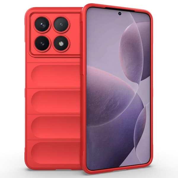 Mjukt greppformat Xiaomi Redmi K70 / Xiaomi Redmi K70 Pro skal - Röd Röd