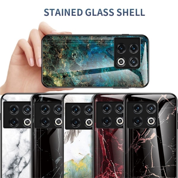 Fantasy Marmor OnePlus 10 Pro skal - Smaragd Marmor multifärg