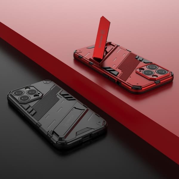 Iskunkestävä hybridikotelo iPhone 13 Pro - Punainen Red