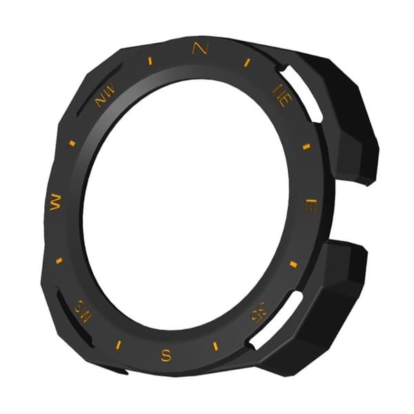 Huawei Watch GT Cyber Hard Watch Frame Hollow Protective Case Cover - Sort + Gul Black