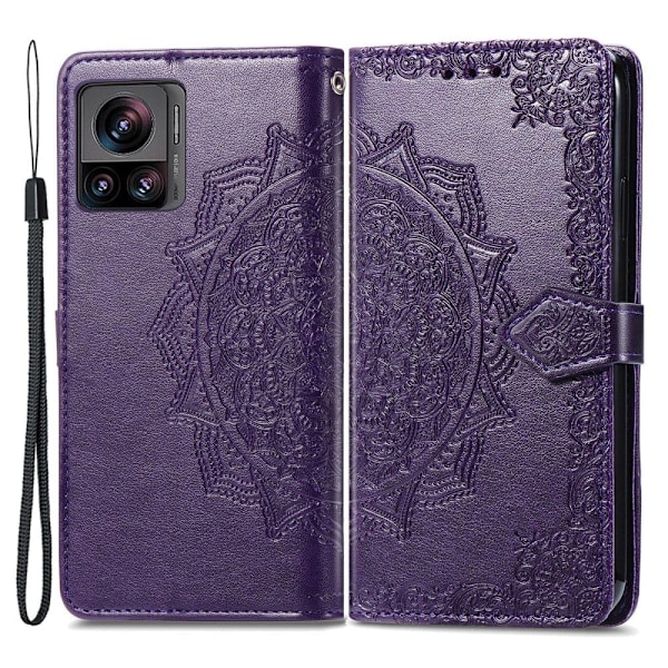 Mandala Motorola Edge 30 Ultra / X30 Pro Flip Fodral - Lila Lila