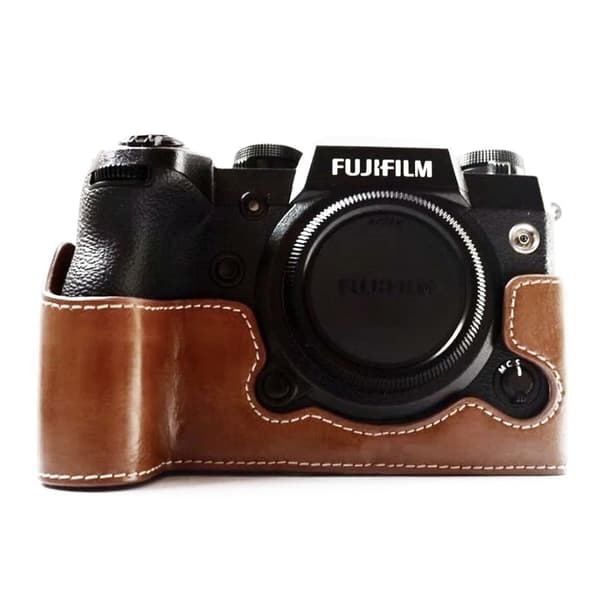 Fujifilm X-H1k kameraskydd syntetläder - Brun Brun
