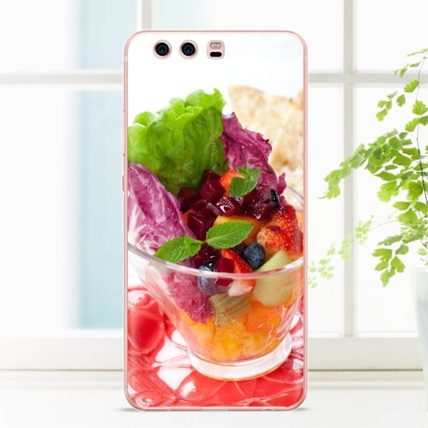 Huawei P10 Lite ruokateemainen suojakuori - Hedelmä jälkiruoka Multicolor