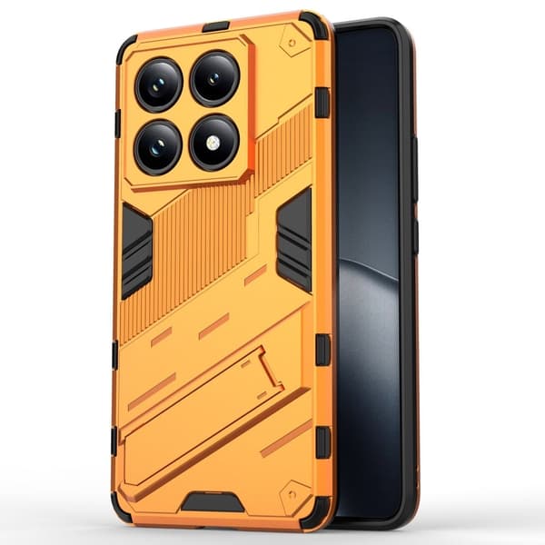 Støtsikkert hybriddeksel med et moderne preg for Xiaomi 14T Pro - Oransje Orange