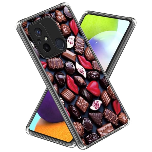 Deco Xiaomi Redmi 12C cover - Kreative Chokolader Brown