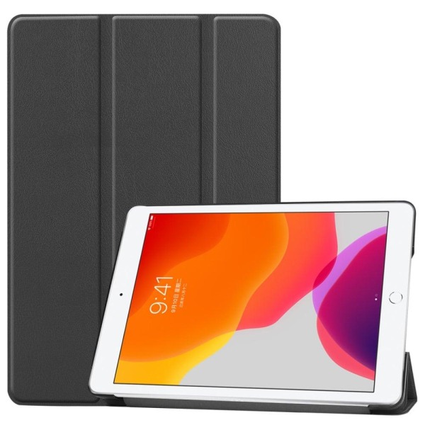 iPad 10.2 (2021) / (2020) / (2019) Tri-fold Stand Cover Vegansk Black