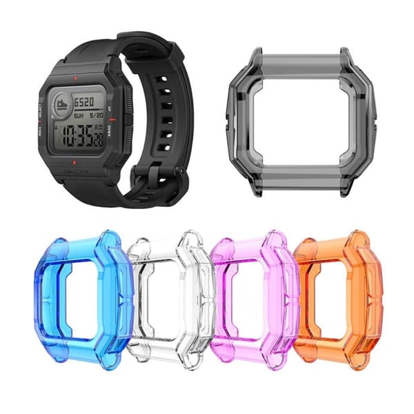 Kirkas TPU-suojus Amazfit Neolle - Läpinäkyvä Sininen Blue