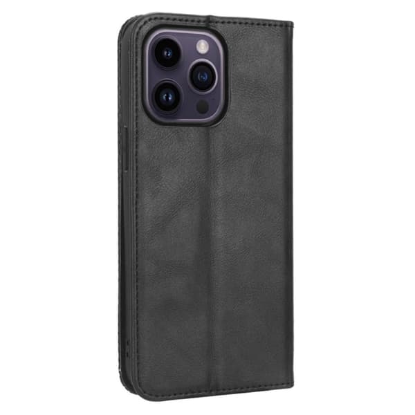 Bofink Vintage iPhone 15 Pro Max Læretui - Svart Black