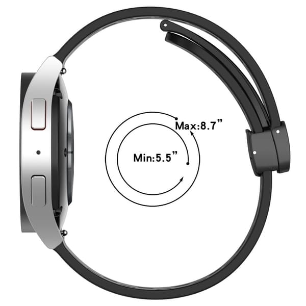 20 mm silikonarmband för Samsung Galaxy Watch 6 / 5 / 4 - Stjärnljus Vit