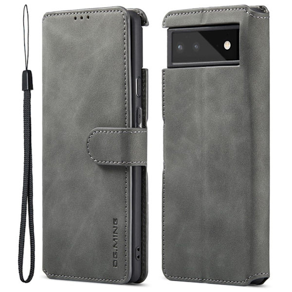 DG.Ming Google Pixel 6 Retro Etui - Grå Silver grey