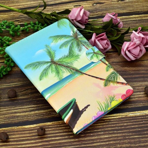 Lenovo Tab M10 Cool Mønster Lær Flippetui - Strand Multicolor