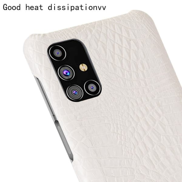 Croco Etui Samsung Galaxy M31s - Hvit White
