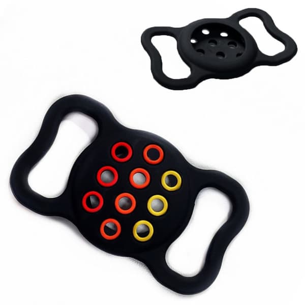 AirTags silikoneafdækning med udhulet hul - Sort / Flerfarvet Multicolor