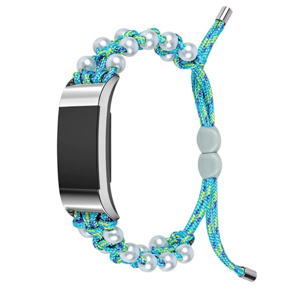 Fitbit Charge 2 - tyylikäs nailonkellonhihna - Sininen Blue