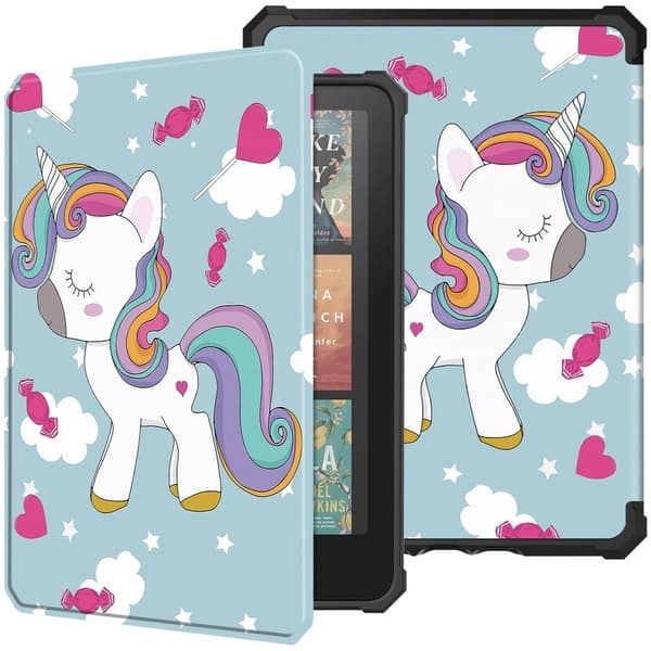 Amazon Kindle Paperwhite (2024) Kotelo Kuvio Tulosta Joustava E-Reader Cover - Hevonen Blue
