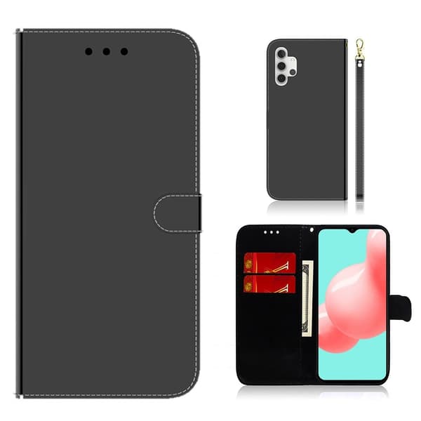 Mirror Samsung Galaxy A32 5G Flippetui - Svart Black