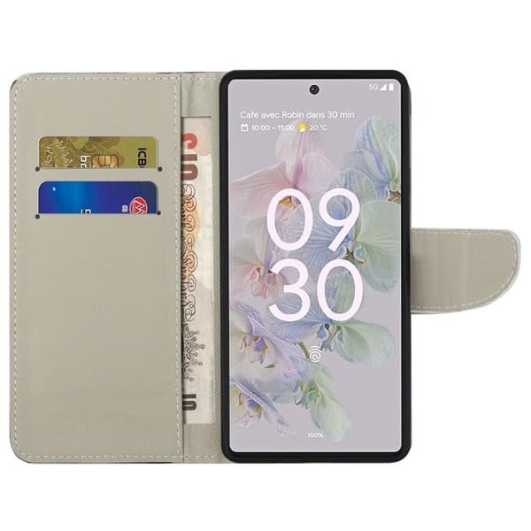Wonderland Google Pixel 6a Flip Etui - Søde Ugler Multicolor