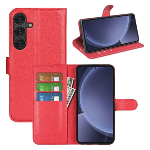 Classic Samsung Galaxy S25 Plus flip etui - Rød Red
