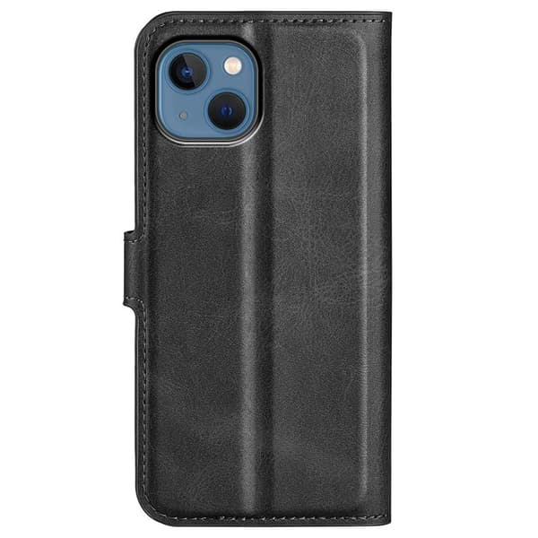 iPhone 14 Plus nahkainen lompakokkotelo - Musta Black