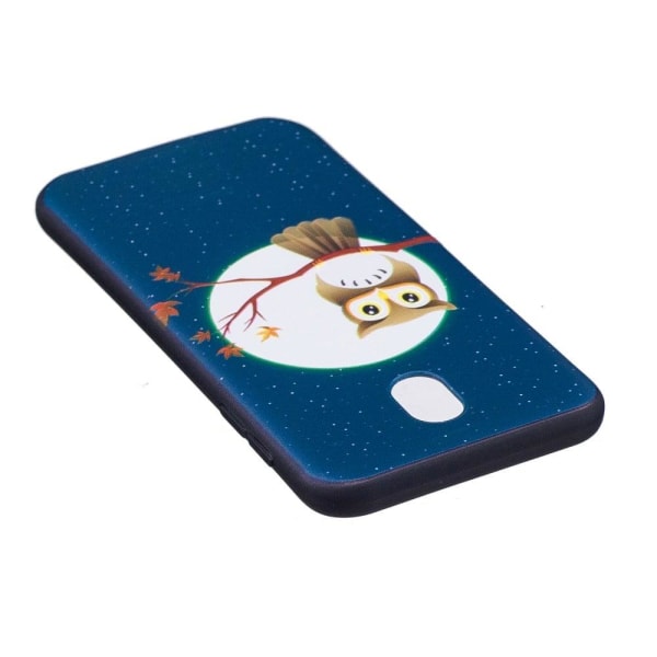 Samsung Galaxy J7 (2017) trendikäs suojakuori - Pöllö oksalla Multicolor