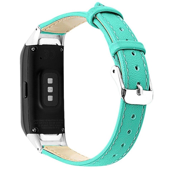 Samsung Galaxy Fit læder Læder Urrem - Cyan Green