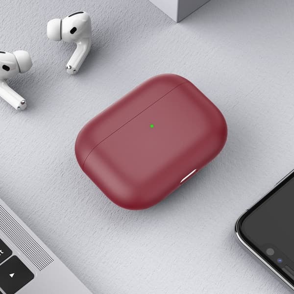 AirPods 3 enkelt silikonfodral - Ros Röd