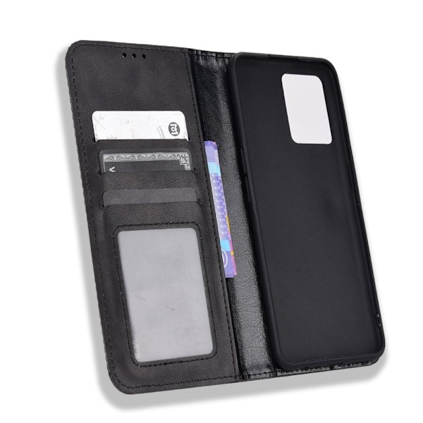Bofink Vintage läder Realme 9 Pro Plus fodral - Svart Svart