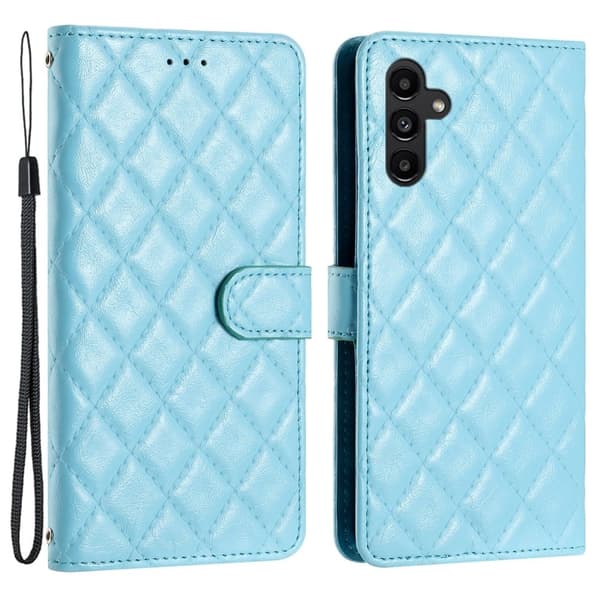 Funksjonelt rombe lommebokdeksel for Samsung Galaxy A35 - Blå Blue