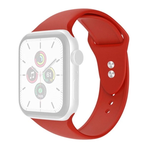 Apple Watch Series 8 (41mm) yksinkertainen silikoninen ranneke - Punainen Red